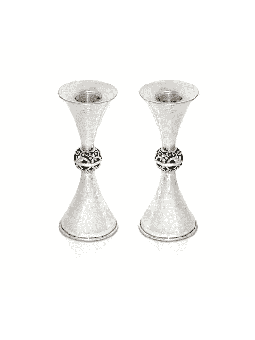 Chandeliers martelés en argent sterling, bougie en argent sterling