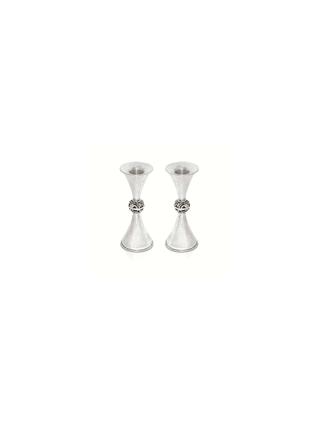 Chandeliers martelés en argent sterling, bougie en argent sterling