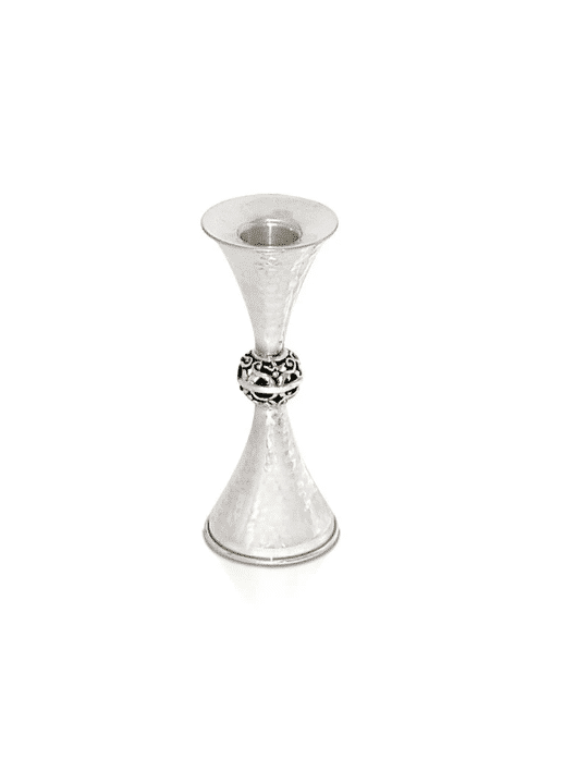 Chandeliers martelés en argent sterling, bougie en argent sterling