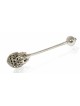 Nature Inspired Silver Honey Pot with Spoon , Rosh Hashanah Honey Dish