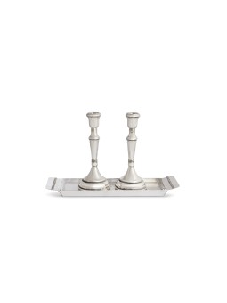 Bougeoirs classiques en argent sterling pour Shabbat w, argent sterling C