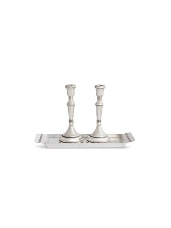 Bougeoirs classiques en argent sterling pour Shabbat w, argent sterling C
