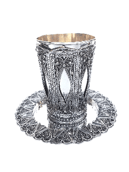 Tasse et assiette décoratives de Kiddush, cadeaux de Pâque, Judaica israélienne