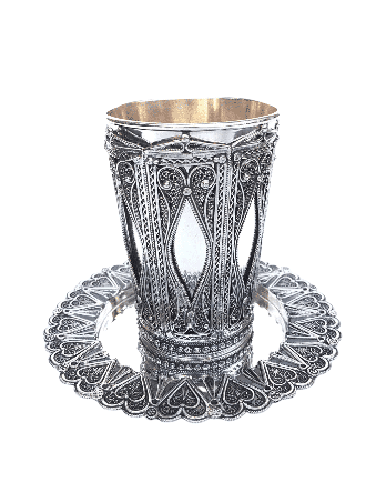 Tasse et assiette décoratives de Kiddush, cadeaux de Pâque, Judaica israélienne