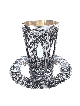 Tasse et assiette décoratives de Kiddush, cadeaux de Pâque, Judaica israélienne