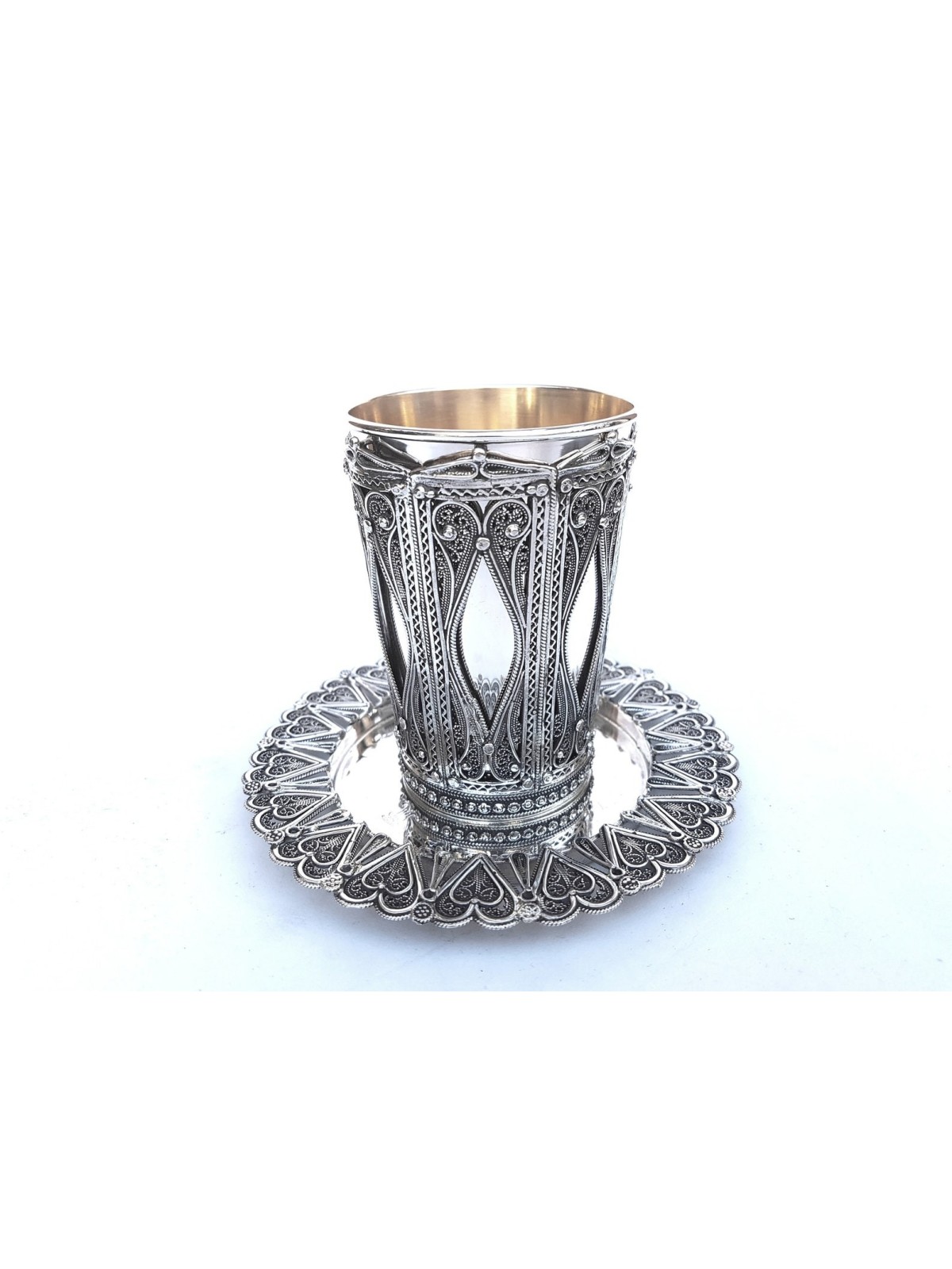 Tasse et assiette décoratives de Kiddush, cadeaux de Pâque, Judaica israélienne