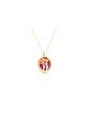 Small Enamel Chai Gold Pendant , Tu B'Av Gifts , Israeli Judaica
