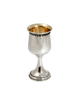 Grand Cu de Kiddush traditionnel en argent sterling massif, coupes de Kiddush, est