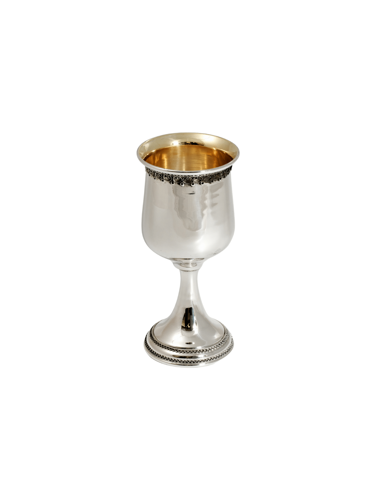 Grand Cu de Kiddush traditionnel en argent sterling massif, coupes de Kiddush, est
