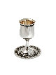 Grand Cu de Kiddush traditionnel en argent sterling massif, coupes de Kiddush, est