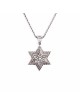 Pendentif étoile de David en or blanc de taille moyenne, cadeaux Tu B'Av, I