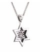 Pendentif étoile de David en or blanc de taille moyenne, cadeaux Tu B'Av, I