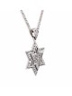 Pendentif étoile de David en or blanc de taille moyenne, cadeaux Tu B'Av, I
