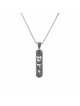 Torah Scroll White Gold with Black Diamonds Neckla , Tu B'Av Gifts , I