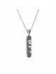 Torah Scroll White Gold with Black Diamonds Neckla , Tu B'Av Gifts , I