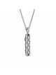 Torah Scroll White Gold with Black Diamonds Neckla , Tu B'Av Gifts , I