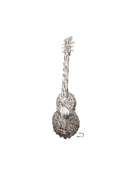 Extra Large Guitare Argentée Design Magnifique Besamim, Argent Sterling J