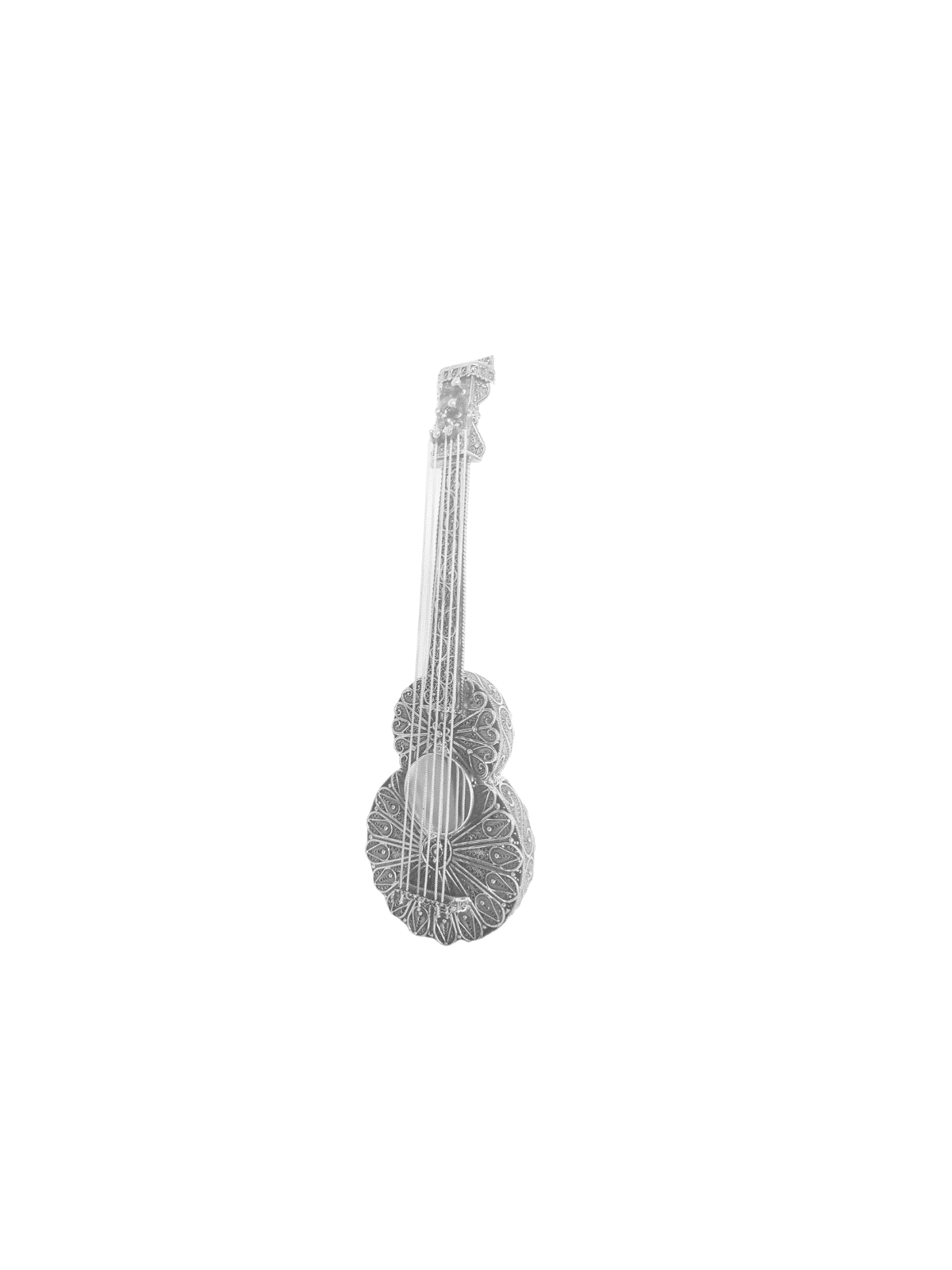 Extra Large Guitare Argentée Design Magnifique Besamim, Argent Sterling J