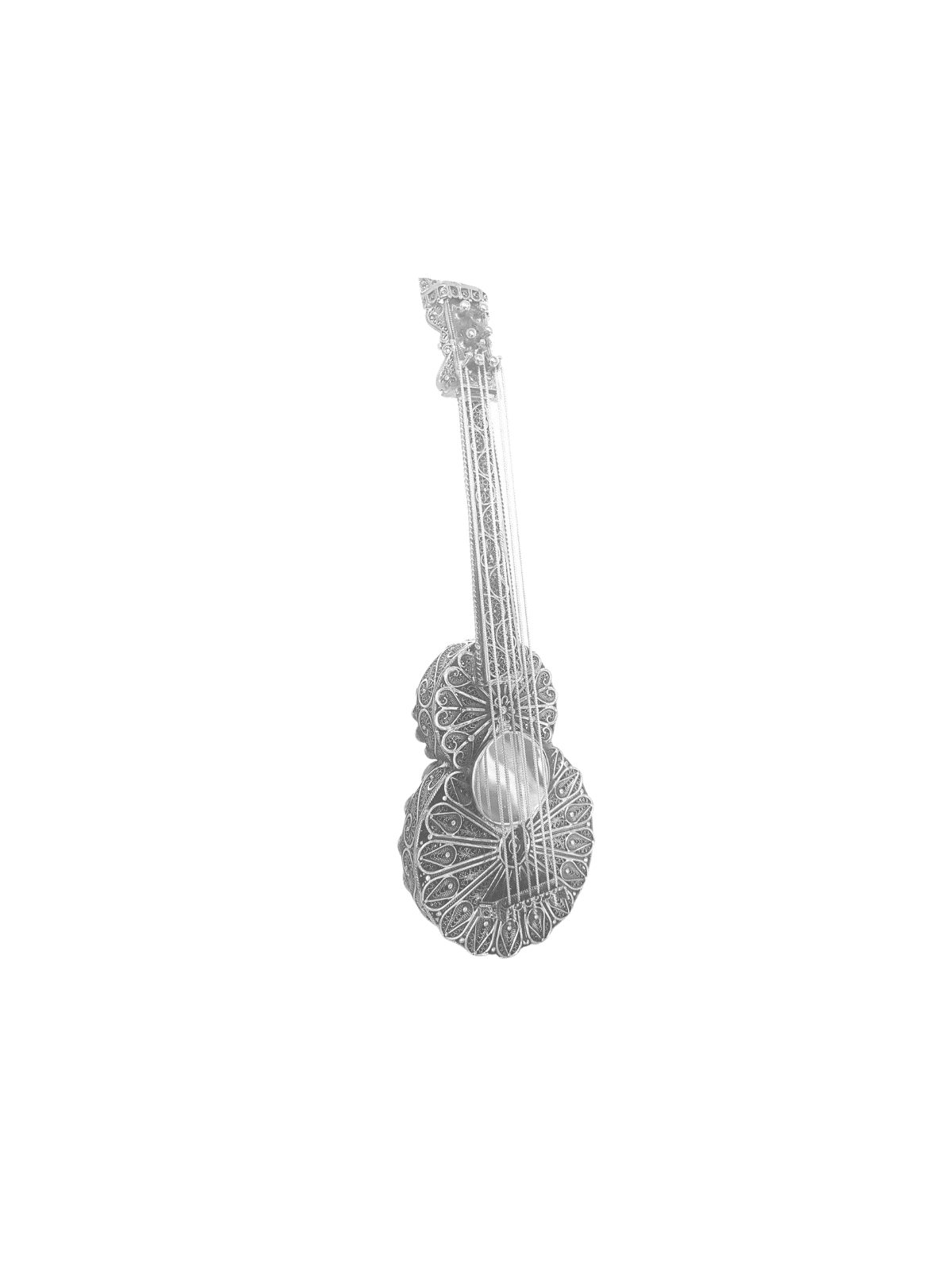 Extra Large Guitare Argentée Design Magnifique Besamim, Argent Sterling J