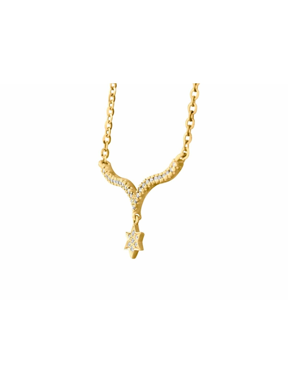 Étoile de David en or jaune diamant 14 carats, cadeaux Tu B'Av, judaïque israélien