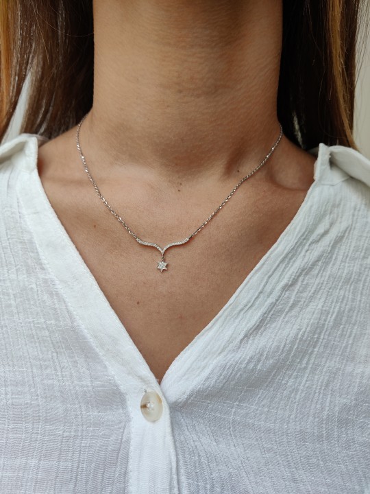 Étoile de David en or jaune diamant 14 carats, cadeaux Tu B'Av, judaïque israélien