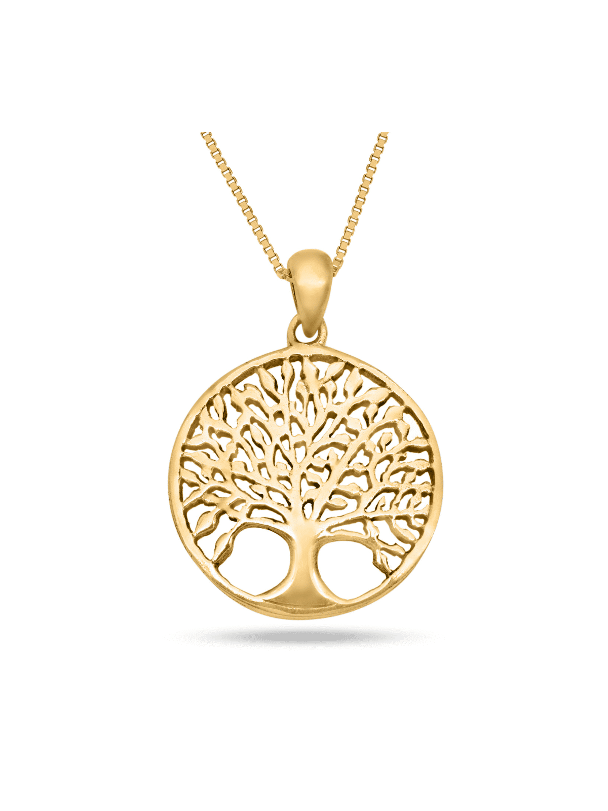 Collier creux d’arbre de vie en or 14K, cadeaux Tu B’Av, judaïque israélien