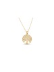 Hollow 14K Gold Tree of Life Necklace , Tu B'Av Gifts , Israeli Judaic