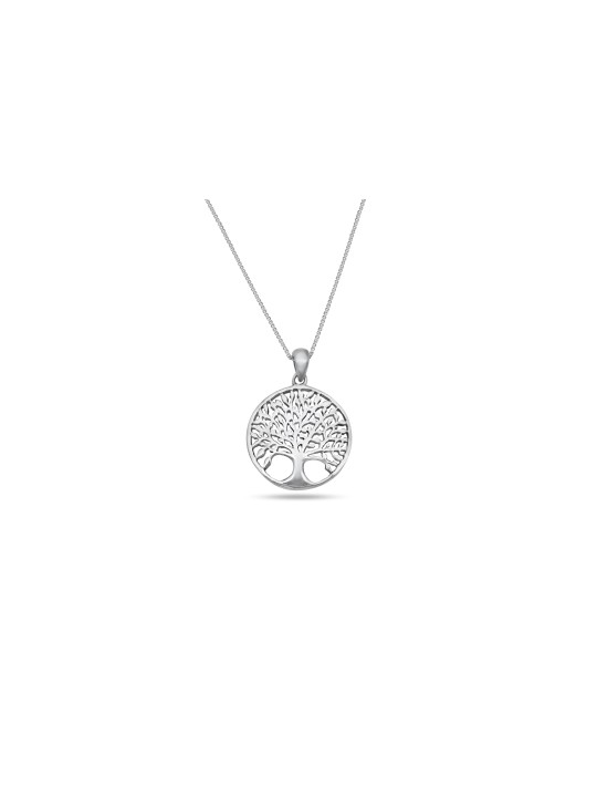 Hollow 14K Gold Tree of Life Necklace , Tu B'Av Gifts , Israeli Judaic