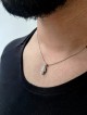 White Hamsa Necklace with Several Shiny Diamonds , Tu B'Av Gifts , Isr