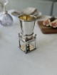 Sterling Silver Wedding Kiddush Cup with Bride & G , Passover Gifts ,