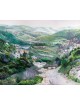 Belle peinture réaliste du paysage de Jérusalem, cadeaux Tu B'Av, I