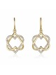 Boucles d'Oreilles Extraordinaires Étoile de David & Coeurs Or , Cadeaux Tu B'Av , I