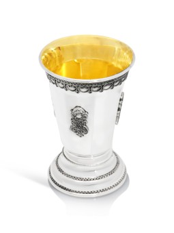 Coupe de Kiddouch octogonale avec base surélevée et filigre, coupes de Kiddouche, est