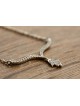 Unique and Gentle 14K White Gold Hamsa Necklace , Tu B'Av Gifts , Isra