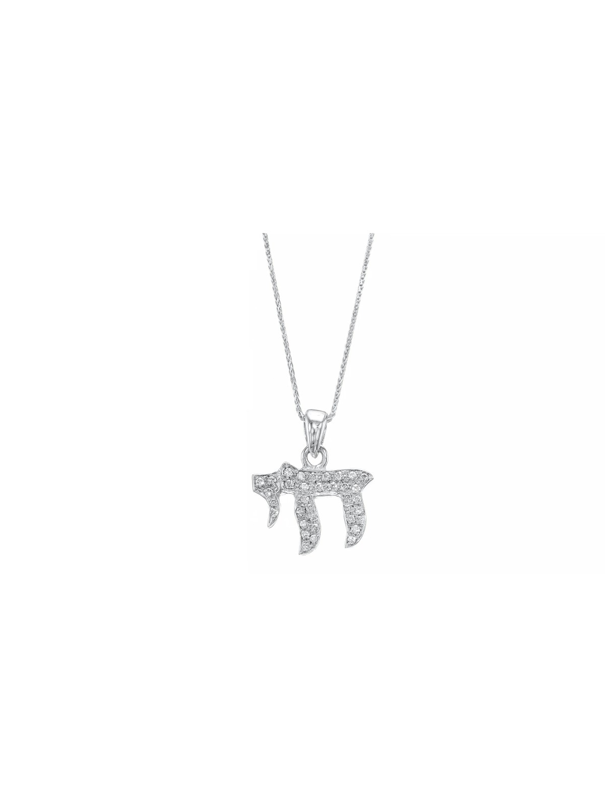Superbe pendentif en or Solid Chai 14 carats Diamonds , Tu B'Av Gifts , Israël