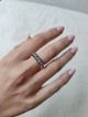 Black Hebrew Wedding Diamond Ring , Tu B'Av Gifts , Israeli Judaica