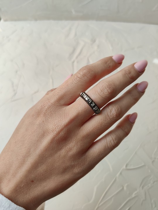 Bague de mariage hébraïque 14k Or blanc , Cadeaux Tu B'Av , Judaica israélien