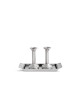 Chandeliers et plateau de sabbat de taille moyenne, chandeliers en argent sterling
