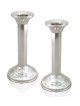 Chandeliers et plateau de sabbat de taille moyenne, chandeliers en argent sterling