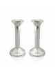 Chandeliers et plateau de sabbat de taille moyenne, chandeliers en argent sterling