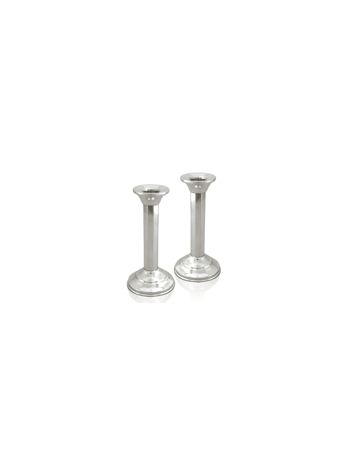 Chandeliers et plateau de sabbat de taille moyenne, chandeliers en argent sterling