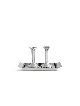 Chandeliers et plateau de sabbat de taille moyenne, chandeliers en argent sterling