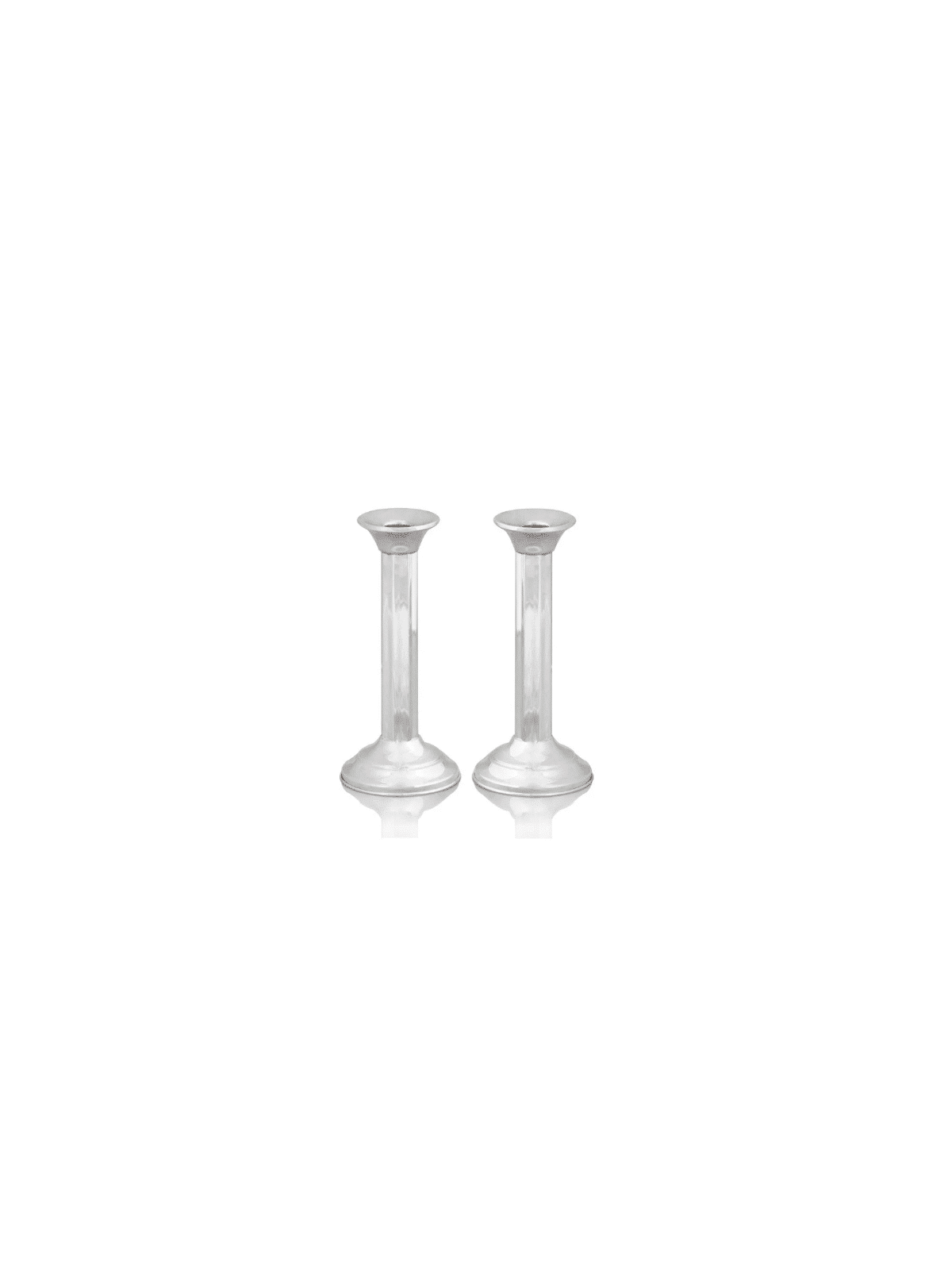 Chandeliers et plateau de sabbat de taille moyenne, chandeliers en argent sterling