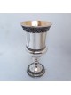 Coupe de Kiddouch en argent de style intemporel avec filigrane De, cadeaux de Pâque,