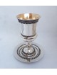 Coupe de Kiddouch en argent de style intemporel avec filigrane De, cadeaux de Pâque,