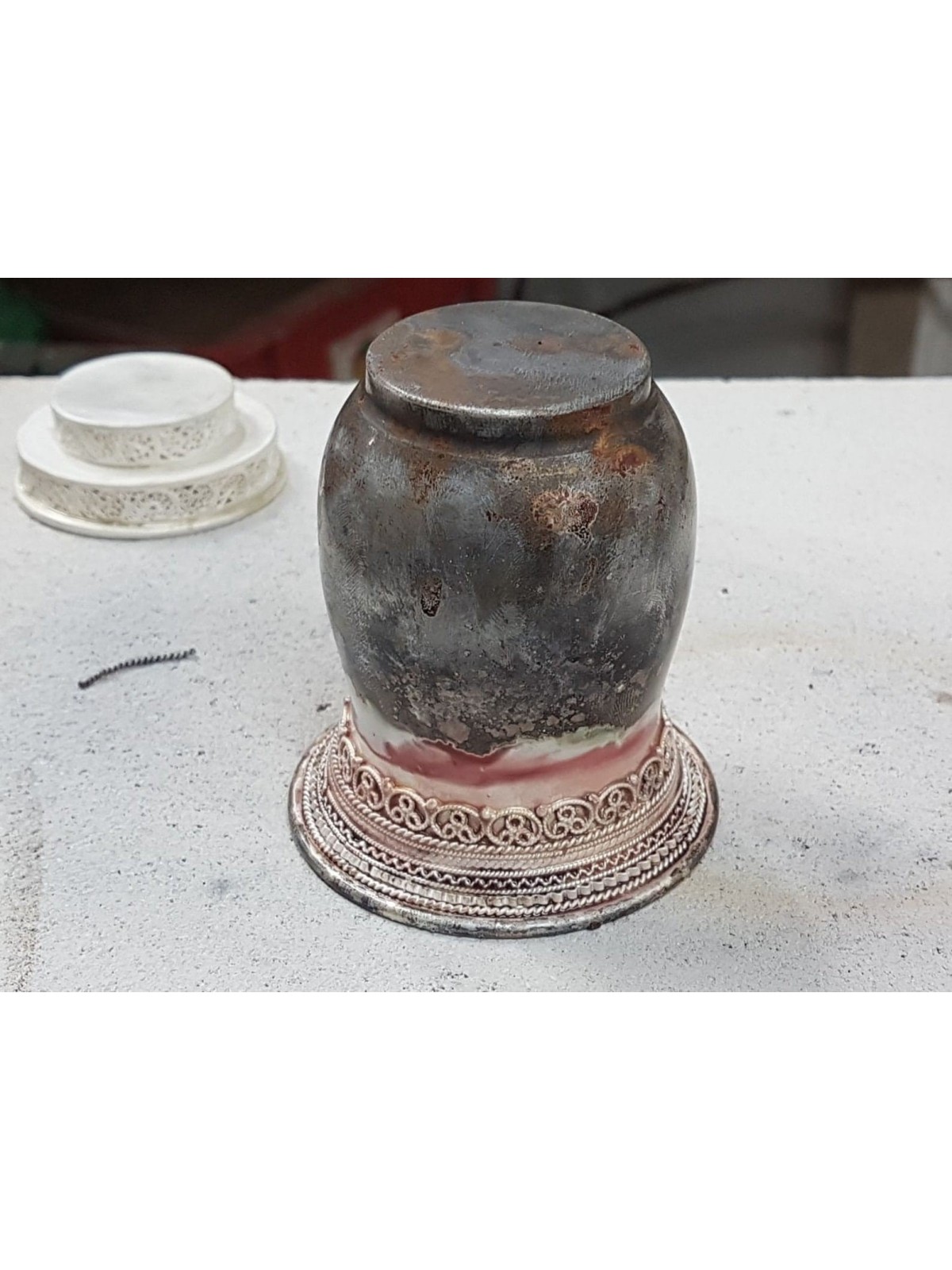 Grande coupe classique de Kiddush en filigrane d’argent sterling, cadeaux de Pâque,