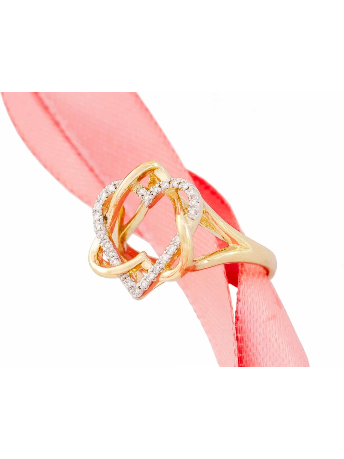 Gold heart Ring Heart shape Star of David 14k yell , Tu B'Av Gifts , I
