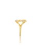 Gold heart Ring Heart shape Star of David 14k yell , Tu B'Av Gifts , I