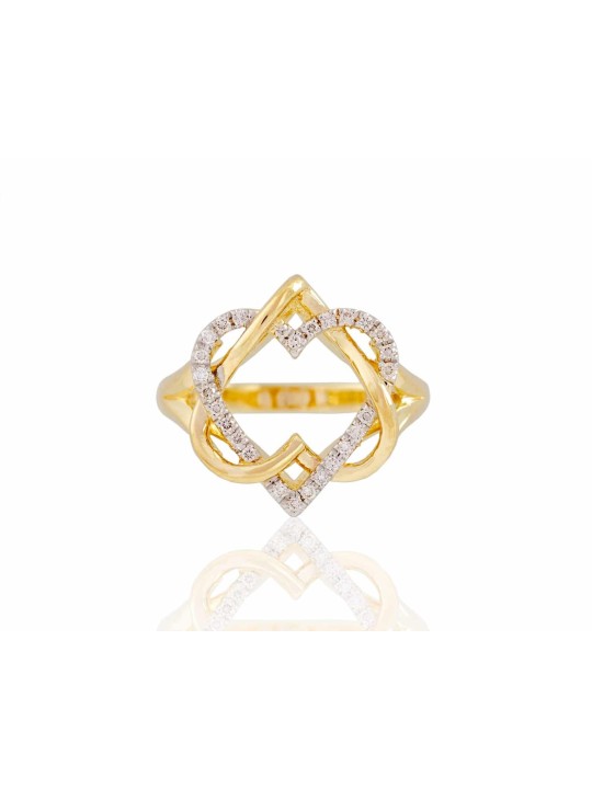 Bague coeur en or Forme de coeur Étoile de David 14k crier , Cadeaux Tu B'Av , I