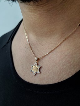 תליון זהב ויהלומים 14 קראט ירושלים, תכשיטי ירושלים, ישראלי יו